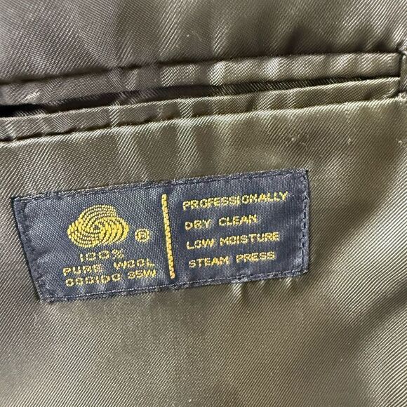 Jones New York Blazer Jacket Men Gray 100% Pure Wool Long Sleeve Single Breasted - Picture 9 of 10